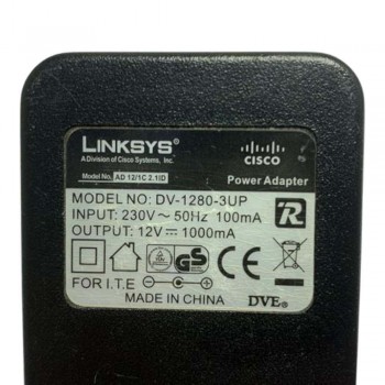 Τροφοδοτικό 12V 1A 12W Linksys DV-1280-3UP