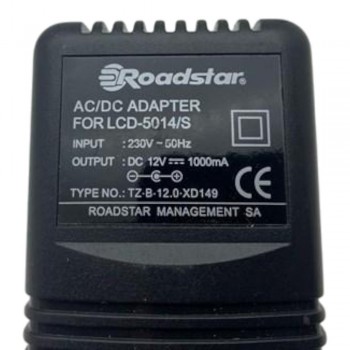 Τροφοδοτικό 12V 1A 12W Roadstar TZ-B-12.0-XD149