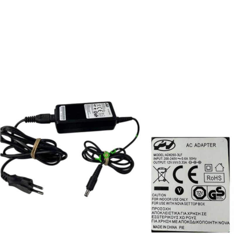Τροφοδοτικό 12V 3.33A 40W NovaBox AD8260-3LF