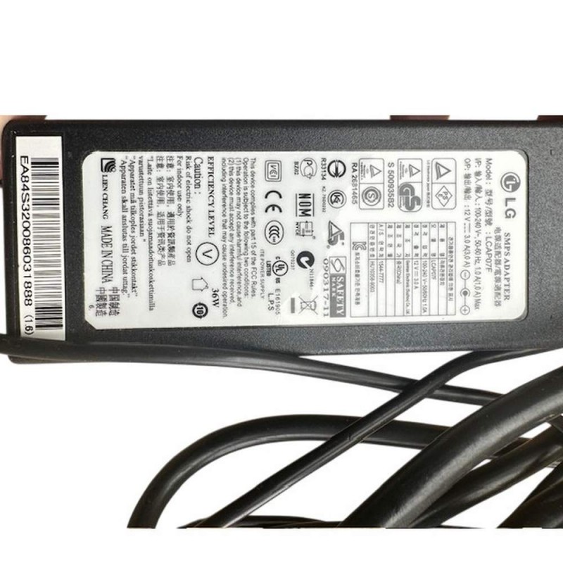 Τροφοδοτικό 12V 3A 36W LG LCAP07F
