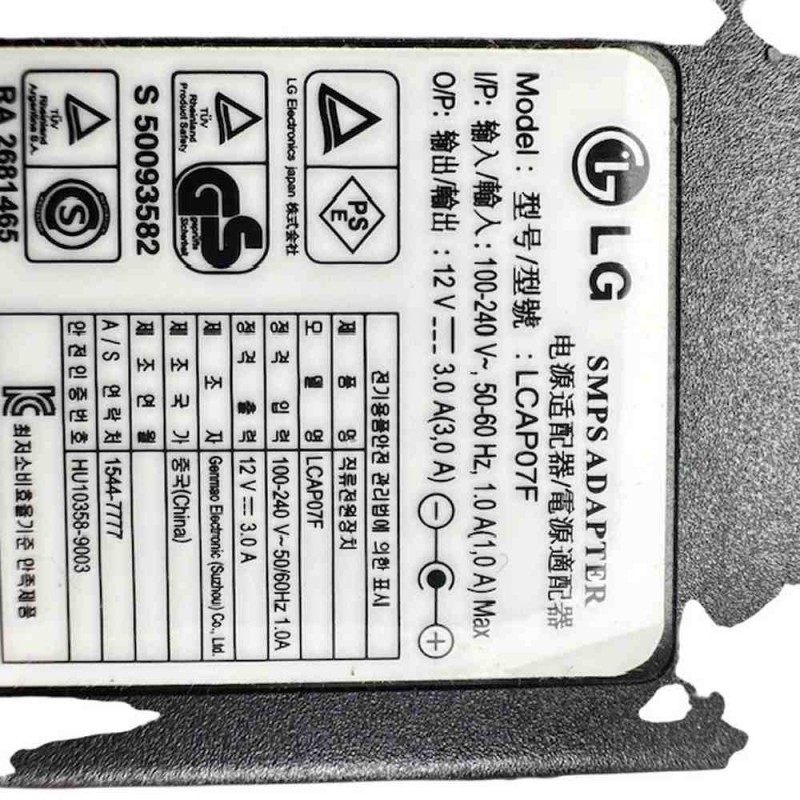 Τροφοδοτικό 12V 3A 36W LG LCAP07F