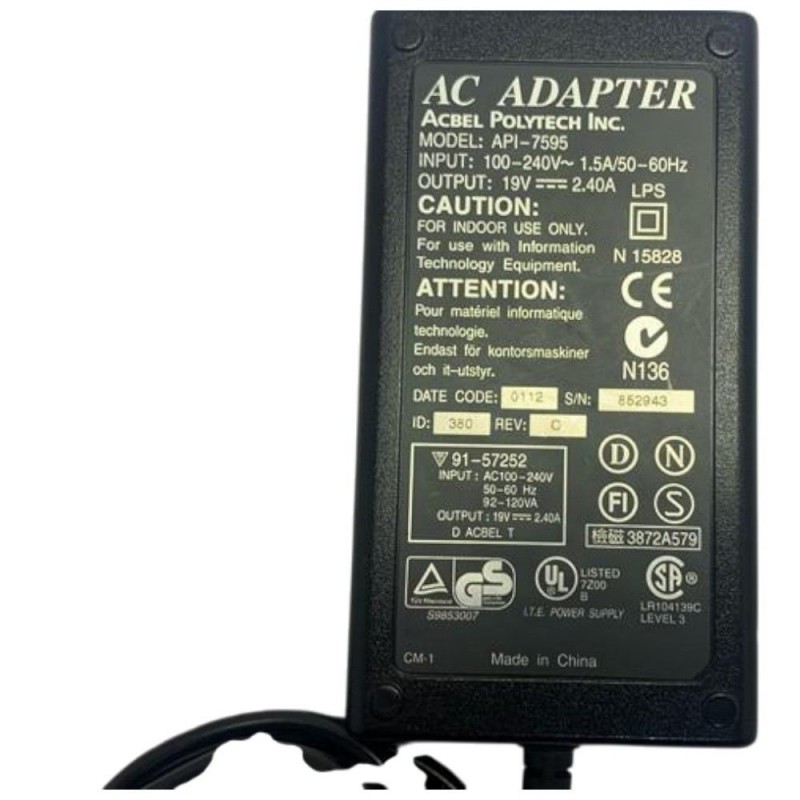 Τροφοδοτικό 19V 2.4A Acbel API-7595