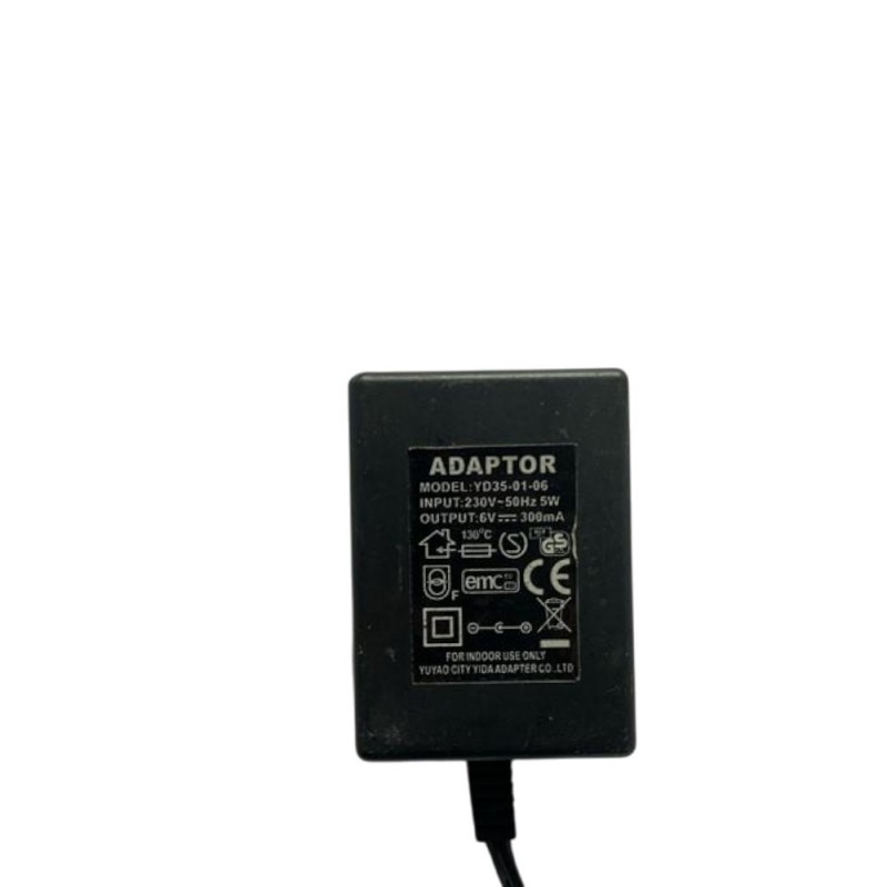 Τροφοδοτικό 6V 300mA 1.8W YD35-01-06