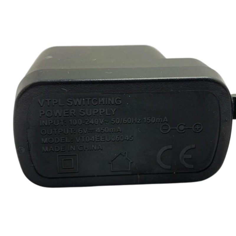 Τροφοδοτικό 6V 450mA 2.7W VT04EEU06045
