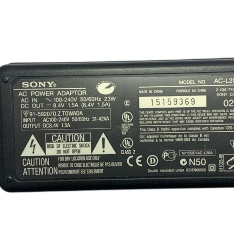 Τροφοδοτικό 8.4V 1.5A 12.6W Sony AC-L20A