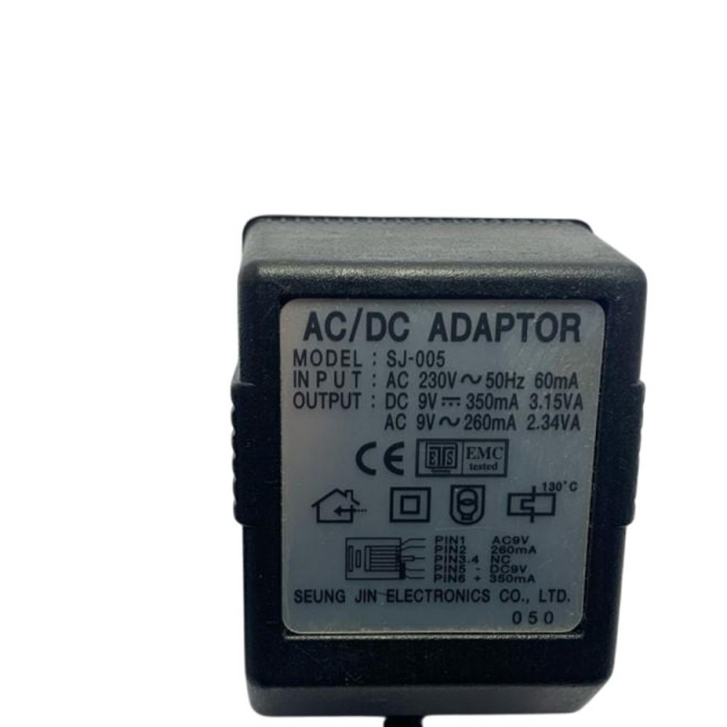 Τροφοδοτικό 9V 350mA 3,15VA SJ-HY500