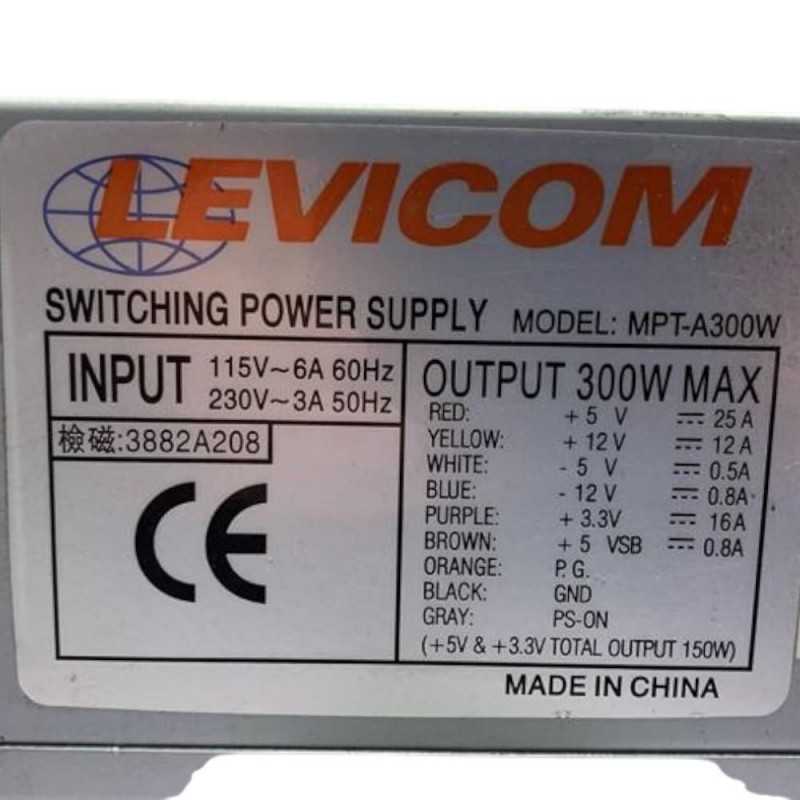 Τροφοδοτικό ΗΥ 300W Levicom MPT-A300W